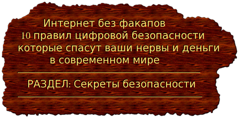 Интернет без факапов 10 правил цифровой безопасности, которые спасут ваши нервы и деньги